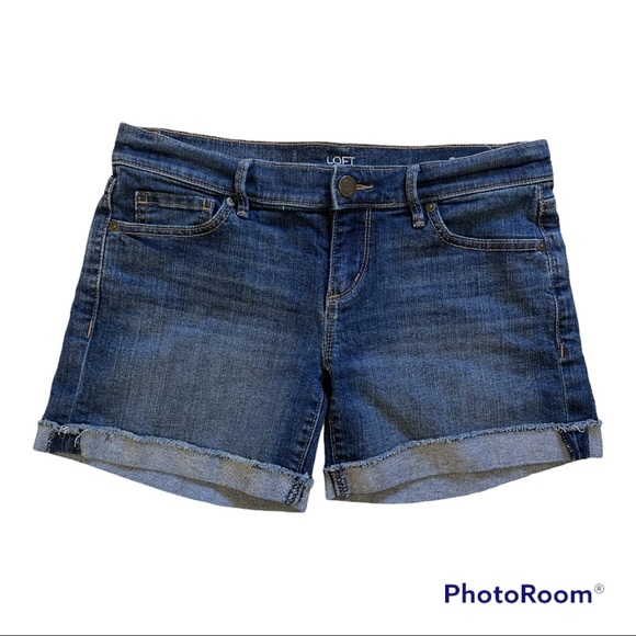 LOFT Pants - Loft Outlet Women’s Denim Roll Shorts Size 0